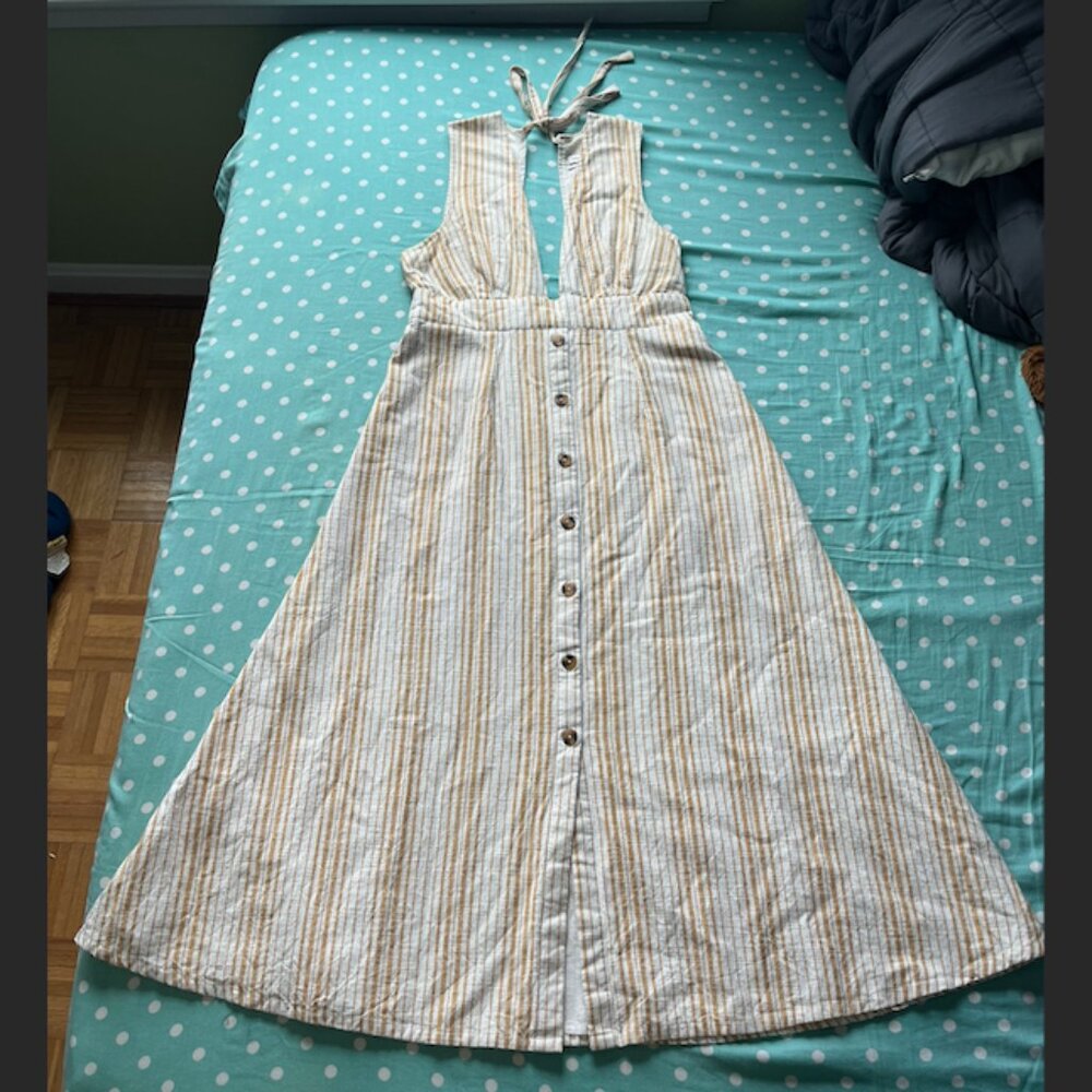 Urban Outfitters Striped Midi Sun Dress